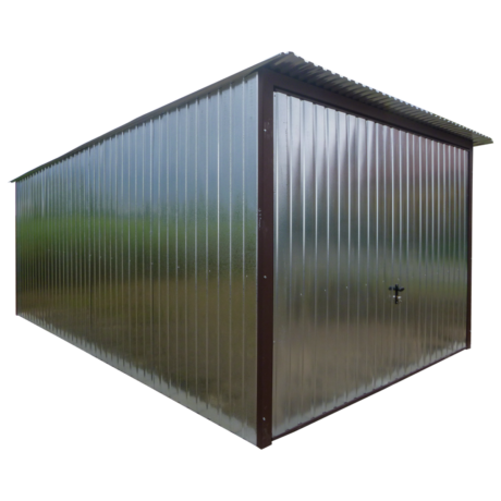 Garaz blaszany 3x5  brama uchylna