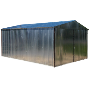 Garaż blaszany 3x7 dach dwuspadowy