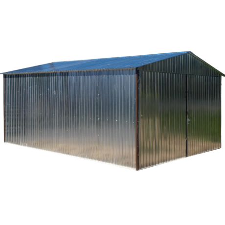 Garaż blaszany 3x7 dach dwuspadowy